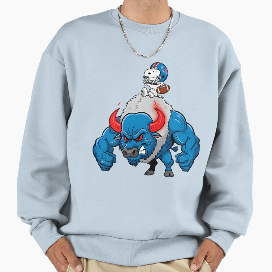 Buffalo And Snoopy Bills Sweatshirt - Casual Everyday Wear for Adults - T-Shirt, Sweatshirt, Hoodie