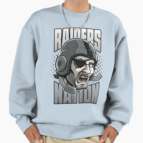 Raider Nation Warrior Silver And Sweatshirt - Unique Graphic Men Women - T-Shirt, Sweatshirt, Hoodie