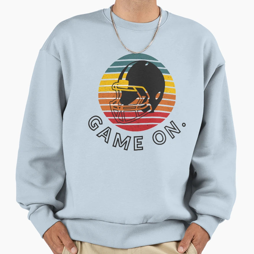 American Footbal Sunset Helmet Sweatshirt - Fun Novelty Design for Adults - T-Shirt, Sweatshirt, Hoodie