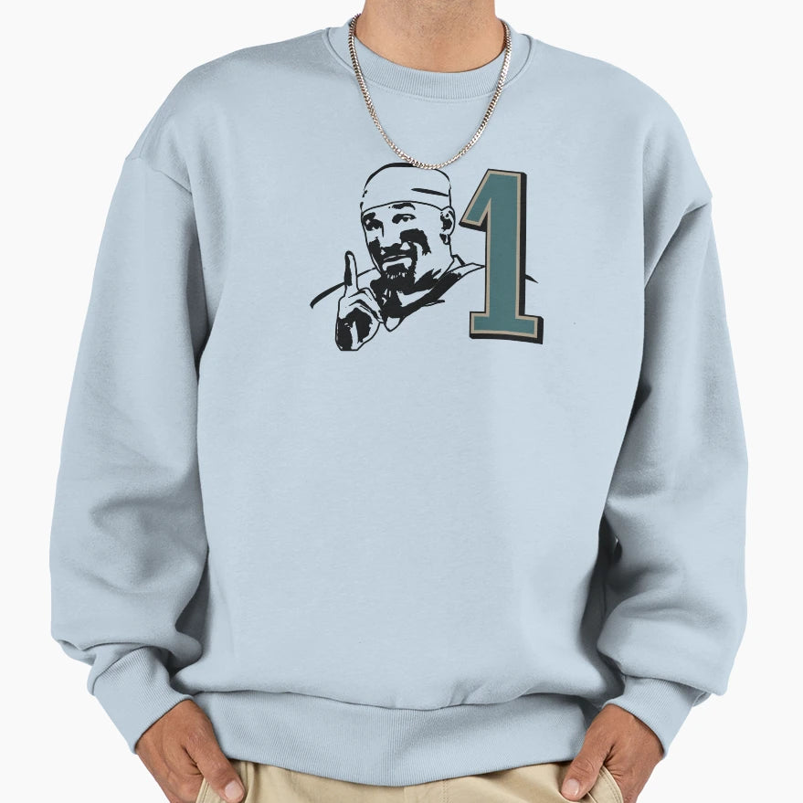 Hurts Number 1 Philly Football Sweatshirt - Unique Graphic Unisex - T-Shirt, Sweatshirt, Hoodie