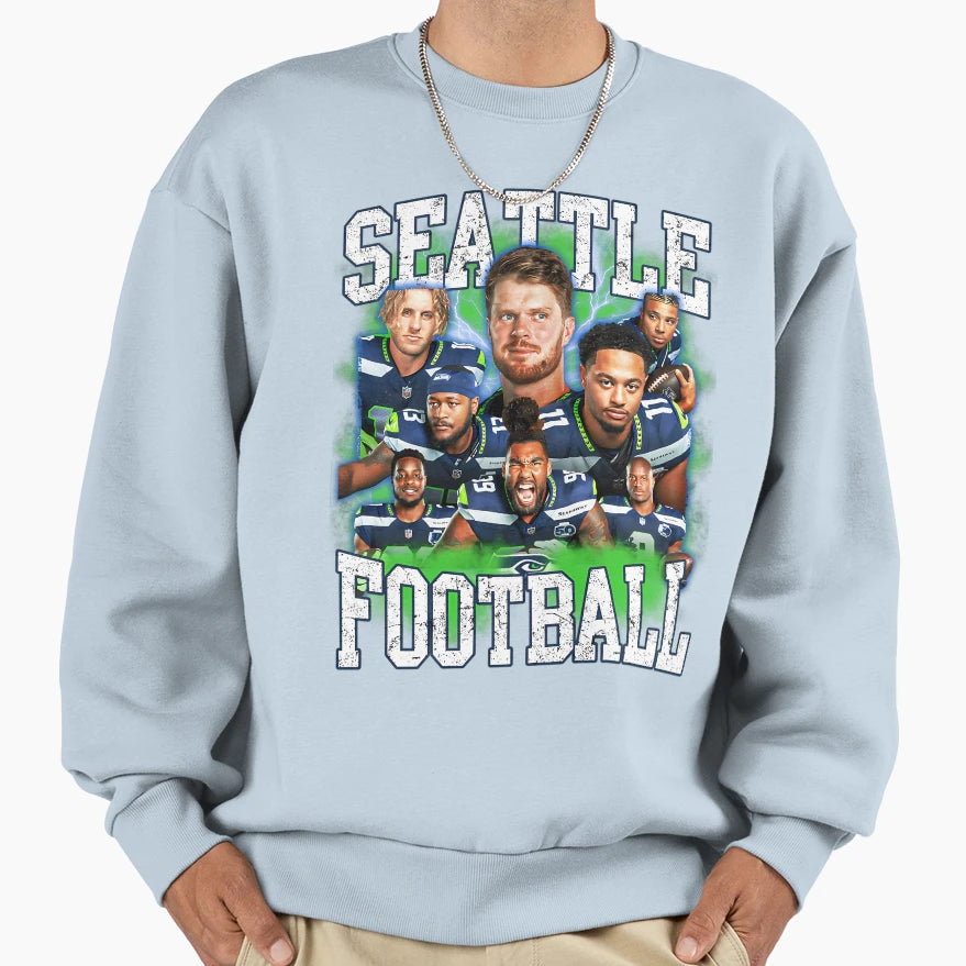 Seattle American Football Sweatshirt - Trendy Graphic Men Women - T-Shirt, Sweatshirt, Hoodie