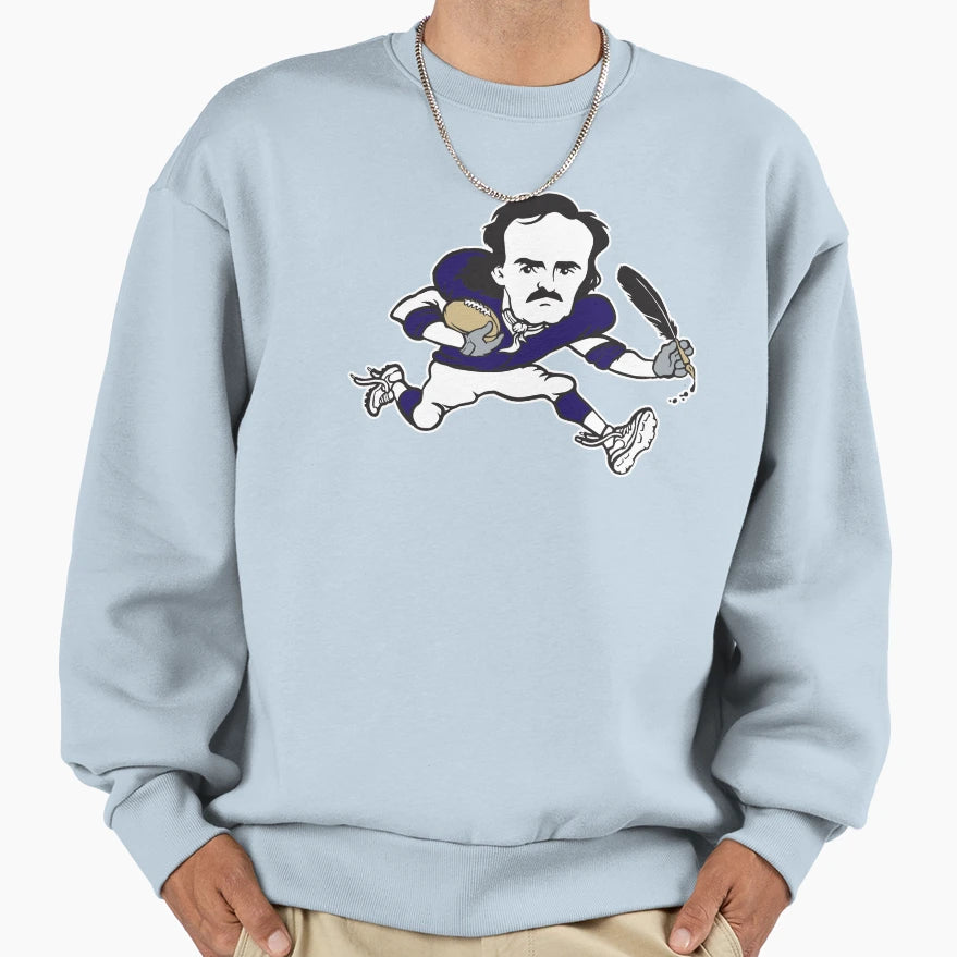 Baltimore Ravens Edgar Allan Poe Sweatshirt - Streetwear Style for Adults - T-Shirt, Sweatshirt, Hoodie
