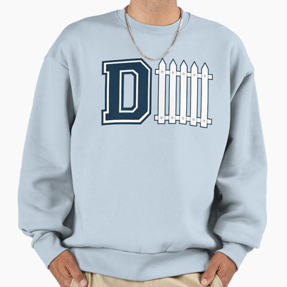 D Fence Blue Sweatshirt - Graphic Print Unisex - T-Shirt, Sweatshirt, Hoodie