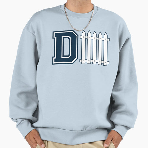 D Fence Blue Sweatshirt - Graphic Print Unisex - T-Shirt, Sweatshirt, Hoodie