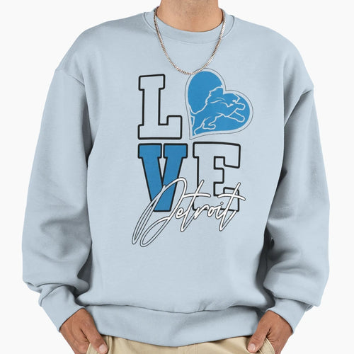 Football Detroit Lions Sweatshirt - Aesthetic Graphic Men Women - T-Shirt, Sweatshirt, Hoodie