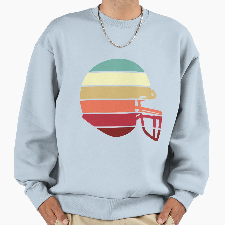 Sunset Football Helmet Sweatshirt - Fun Novelty Design Men Women - T-Shirt, Sweatshirt, Hoodie