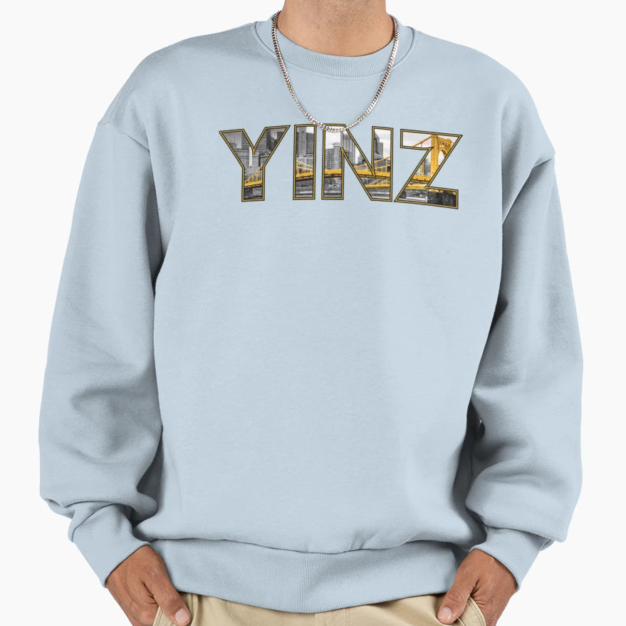 Yinz Pittsburgh Skyline Sweatshirt - Custom Art Print Men Women - T-Shirt, Sweatshirt, Hoodie