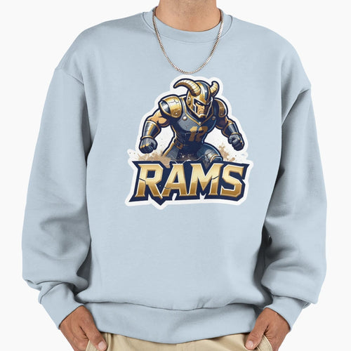 Los Angeles Rams Football Decal Sweatshirt - Minimalist Print Men Women - T-Shirt, Sweatshirt, Hoodie