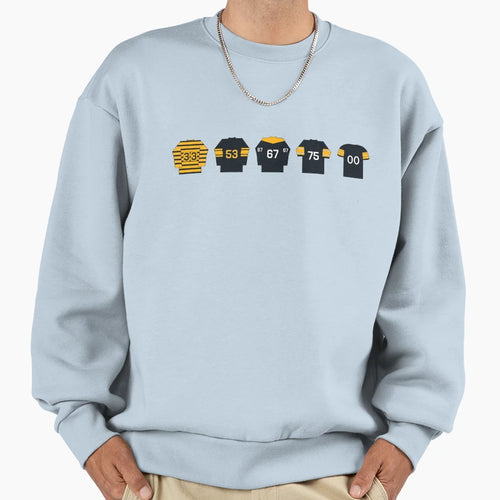 Pittsburgh Steelers Jersey History Sweatshirt - Aesthetic Graphic Men Women - T-Shirt, Sweatshirt, Hoodie