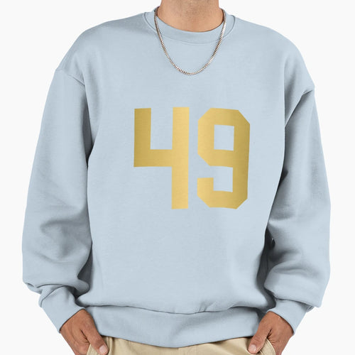 Golden Number 49 Sports Numbers Sweatshirt - Minimalist Print Men Women - T-Shirt, Sweatshirt, Hoodie