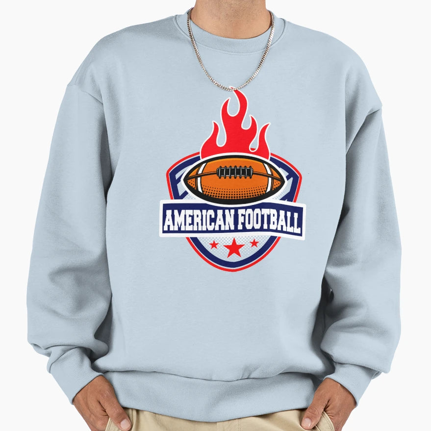 American Football Burn Game Sweatshirt - Casual Everyday Wear Men Women - T-Shirt, Sweatshirt, Hoodie