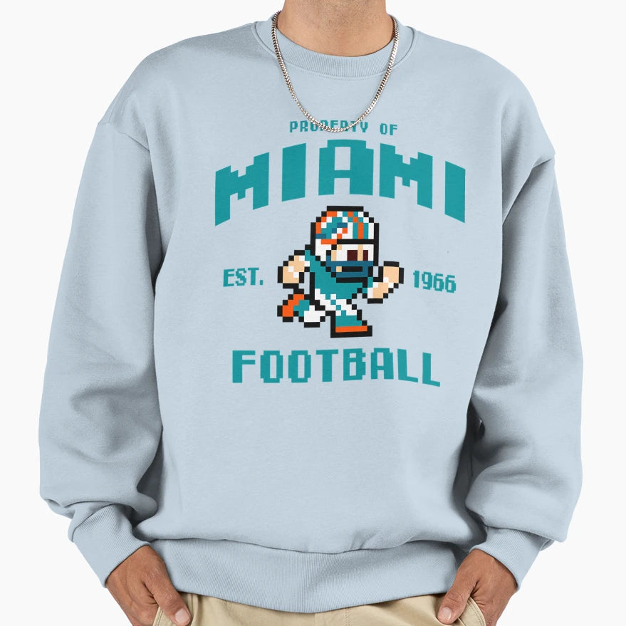 Property Miami Dolphins Football Sweatshirt - Graphic Print for Adults - T-Shirt, Sweatshirt, Hoodie
