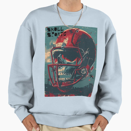 American Football Skull Skull Sweatshirt - Casual Everyday Wear Unisex - T-Shirt, Sweatshirt, Hoodie