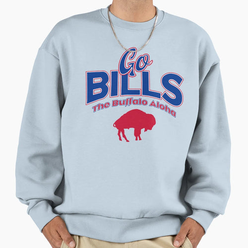 Go Bills Buffalo Aloha Sweatshirt - Casual Everyday Wear for Adults - T-Shirt, Sweatshirt, Hoodie
