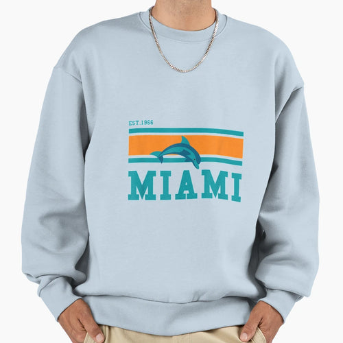 Miami Est 1966 Sports Team Athletic Sweatshirt - Novelty Apparel Men Women - T-Shirt, Sweatshirt, Hoodie