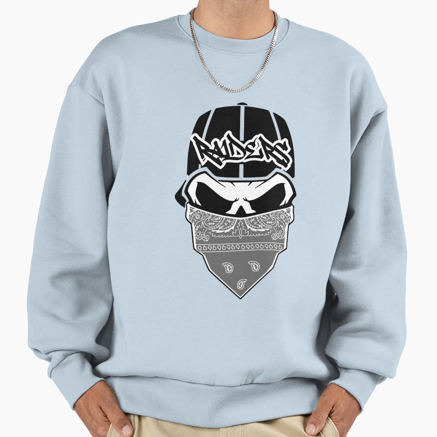 Las Vegas Raiders Skull Bandana Sweatshirt - Novelty Apparel for Adults - T-Shirt, Sweatshirt, Hoodie
