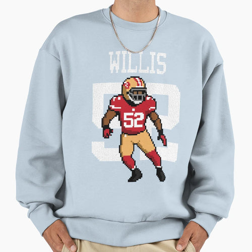 Patrick Willis 8 Bit Pixel Art Sweatshirt - Aesthetic Graphic Men Women - T-Shirt, Sweatshirt, Hoodie