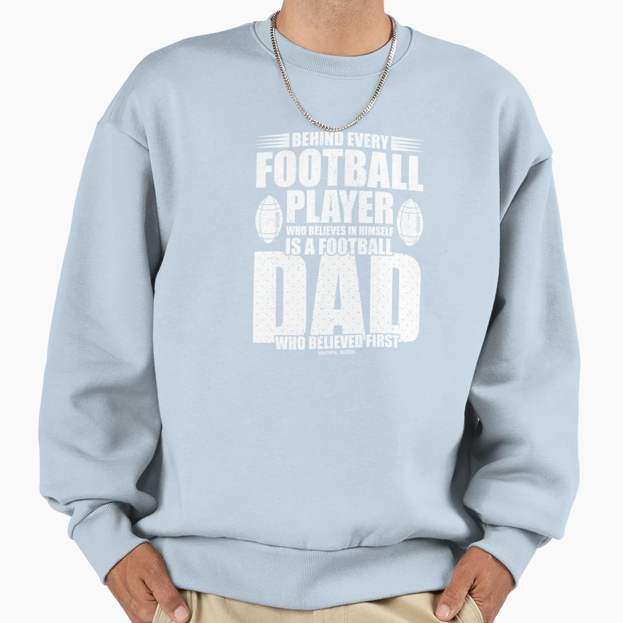 Football Player Football Dad Sweatshirt - Minimalist Print Unisex - T-Shirt, Sweatshirt, Hoodie