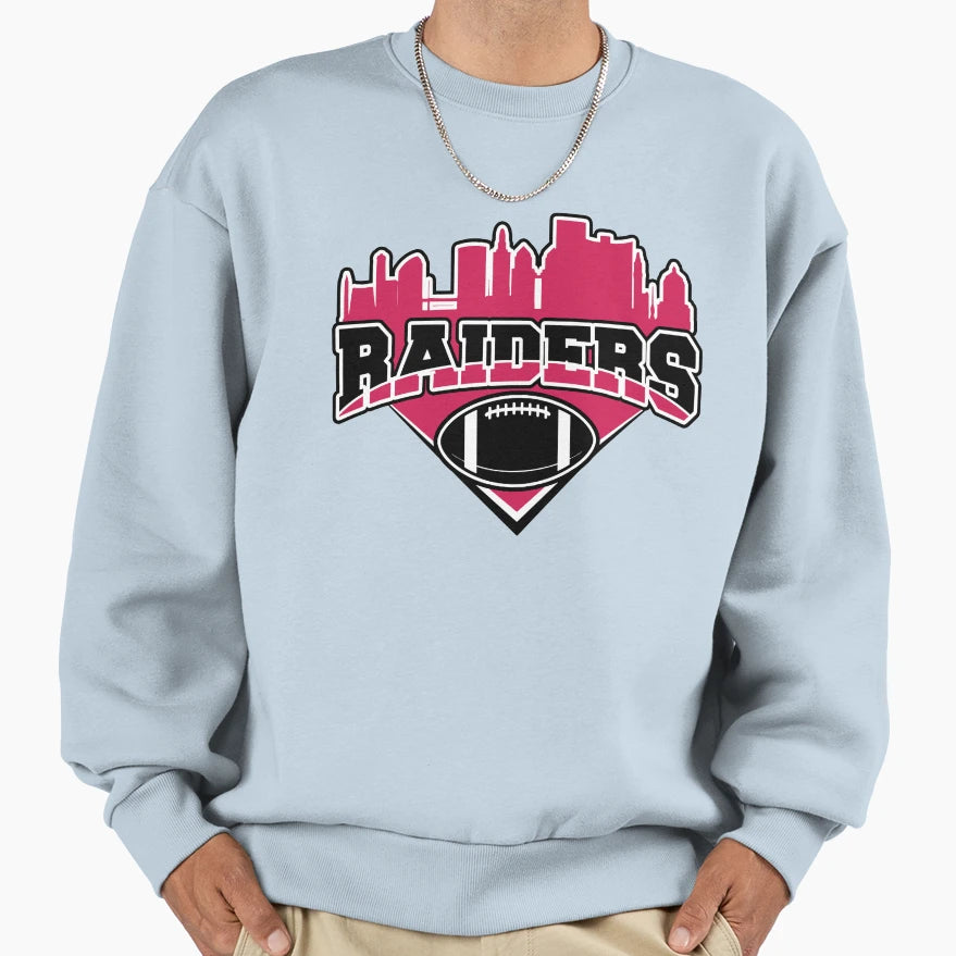 Raiders Football Skyline Football Team Sweatshirt - Trendy Graphic Unisex - T-Shirt, Sweatshirt, Hoodie