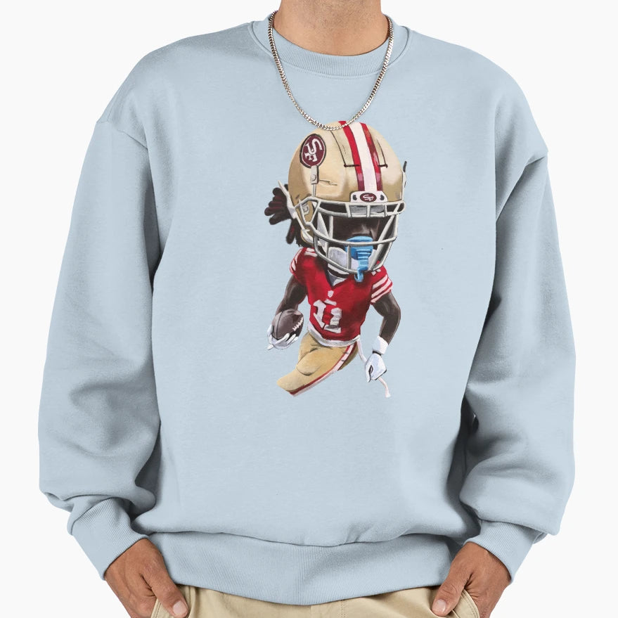 San Francisco 49Ers Brandon Aiyuk Sweatshirt - Minimalist Print for Adults - T-Shirt, Sweatshirt, Hoodie