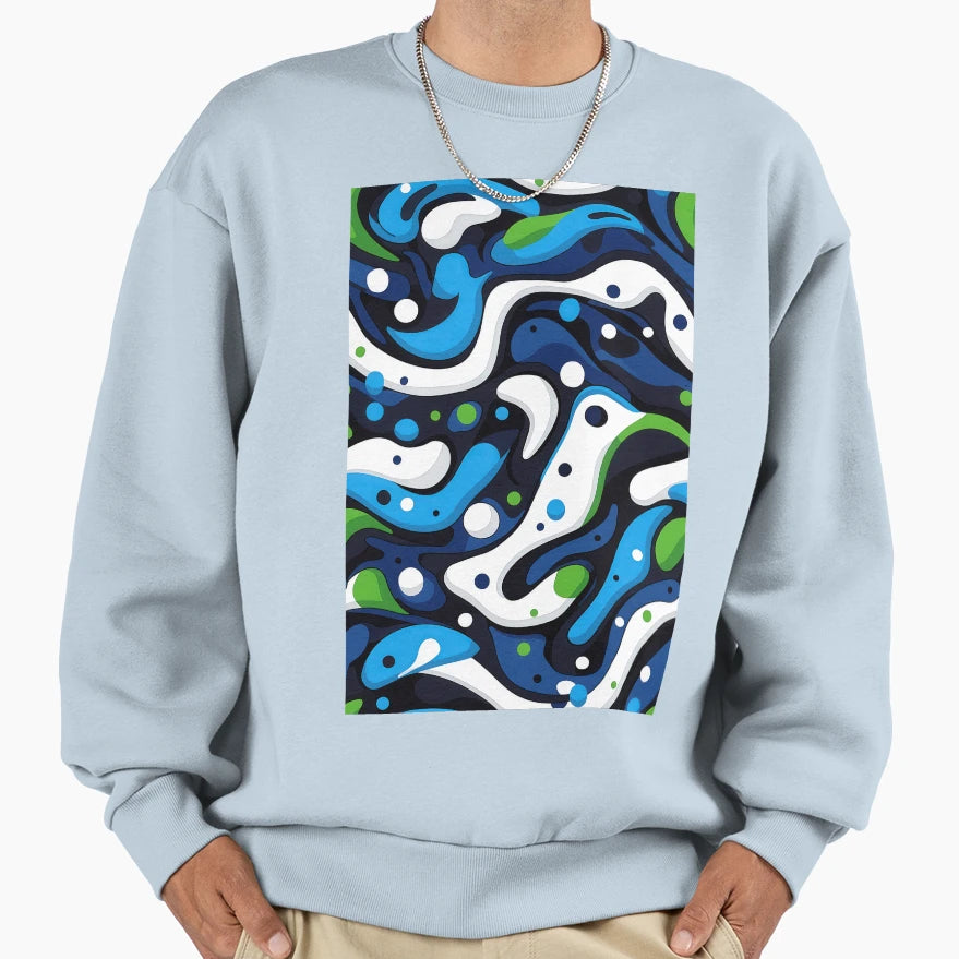 Artistic Waves Harmonious Sweatshirt - Casual Everyday Wear for Adults - T-Shirt, Sweatshirt, Hoodie