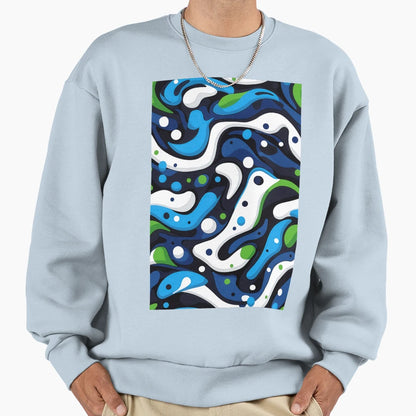 Artistic Waves Harmonious Sweatshirt - Casual Everyday Wear for Adults - T-Shirt, Sweatshirt, Hoodie