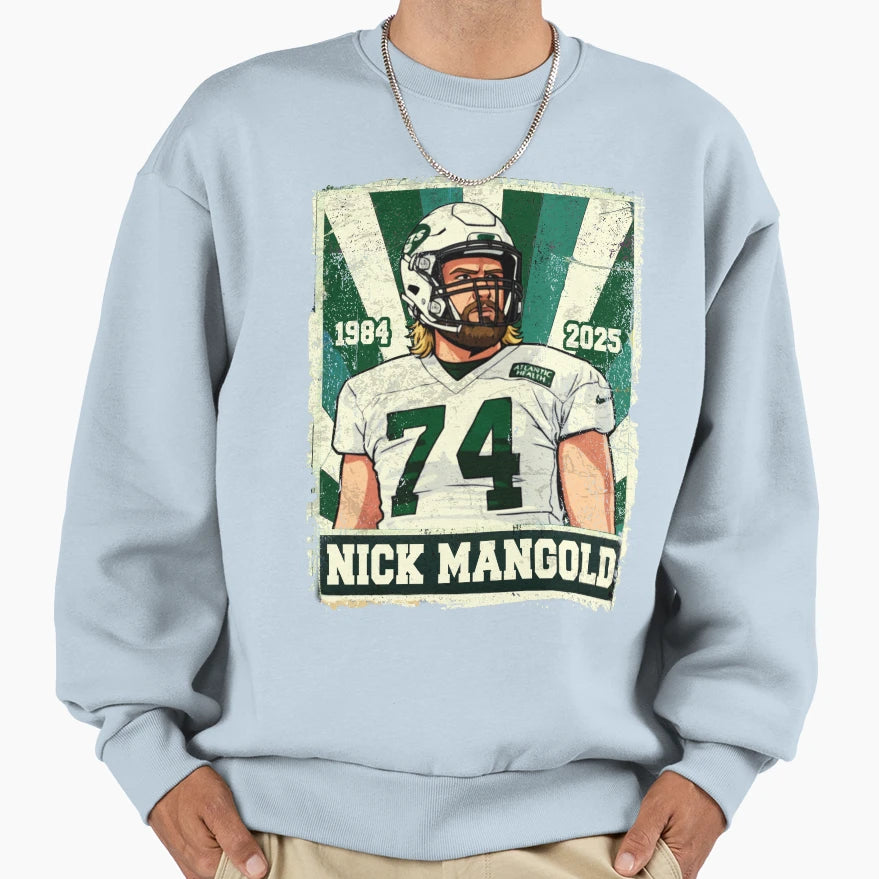Nick Mangold Sweatshirt - Aesthetic Graphic for Adults - T-Shirt, Sweatshirt, Hoodie