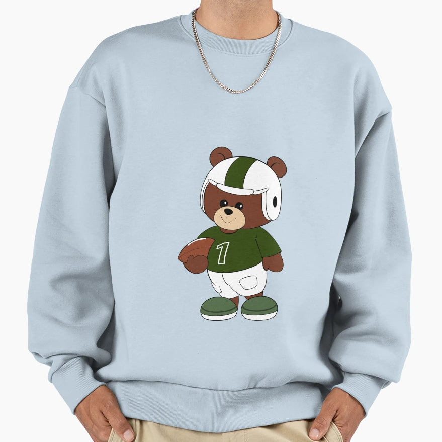 Bear American Soccer Sweatshirt - Aesthetic Graphic Unisex - T-Shirt, Sweatshirt, Hoodie
