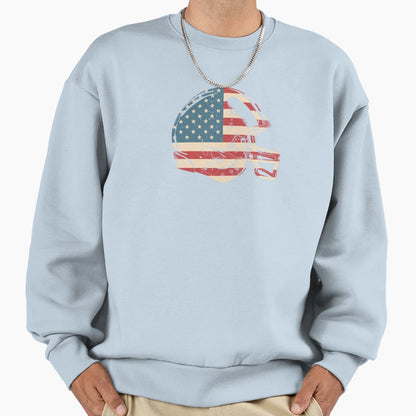 Football Patriotic American Usa Flag Sweatshirt - Trendy Graphic Men Women - T-Shirt, Sweatshirt, Hoodie