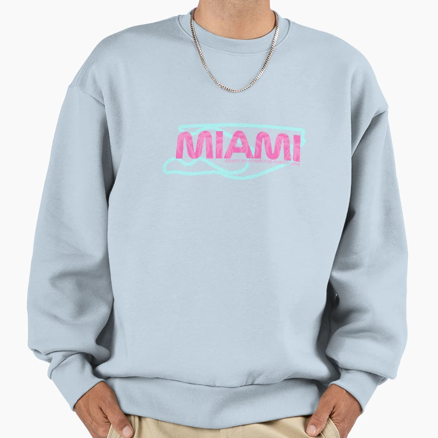 Miami F1 Race Track Sweatshirt - Custom Art Print Unisex - T-Shirt, Sweatshirt, Hoodie