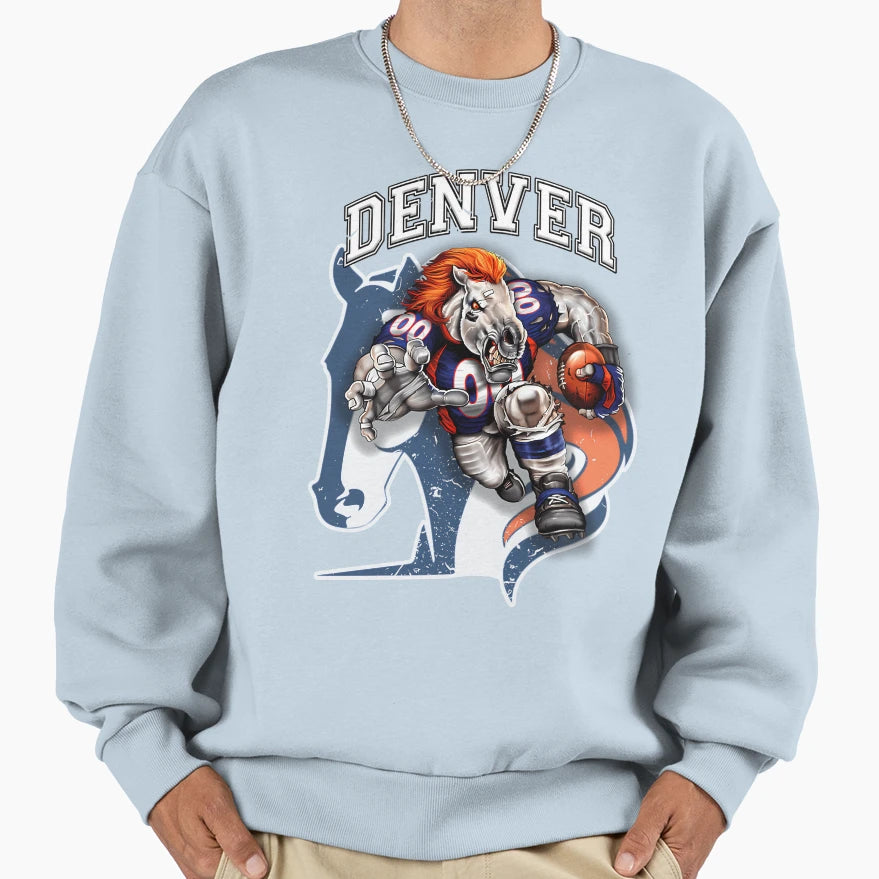 Denverr Football Sweatshirt - Graphic Print Unisex - T-Shirt, Sweatshirt, Hoodie