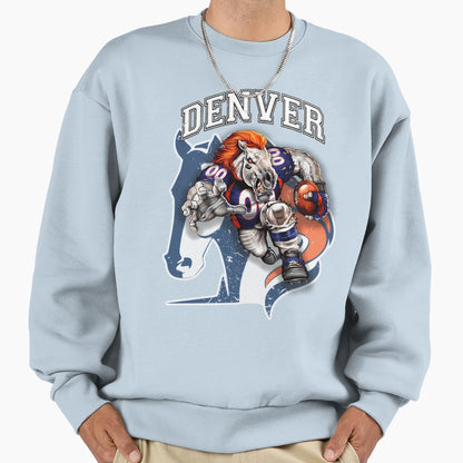 Denverr Football Sweatshirt - Graphic Print Unisex - T-Shirt, Sweatshirt, Hoodie