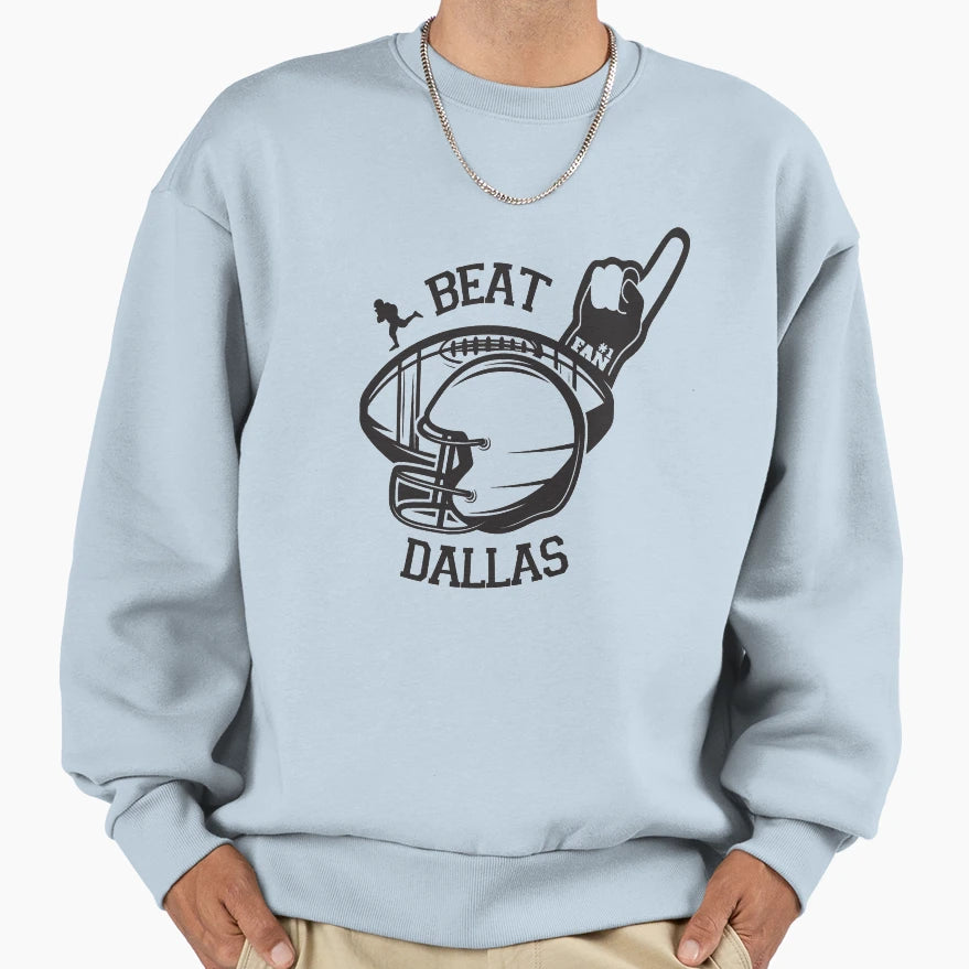 Beat Dallas Football T-Shirt - Minimalist Print Men Women - T-Shirt, Sweatshirt, Hoodie