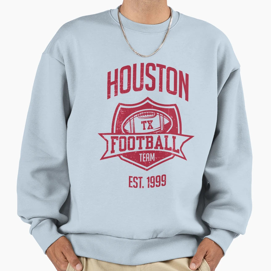 Houston Football Team Inspired Sweatshirt - Aesthetic Graphic for Adults - T-Shirt, Sweatshirt, Hoodie