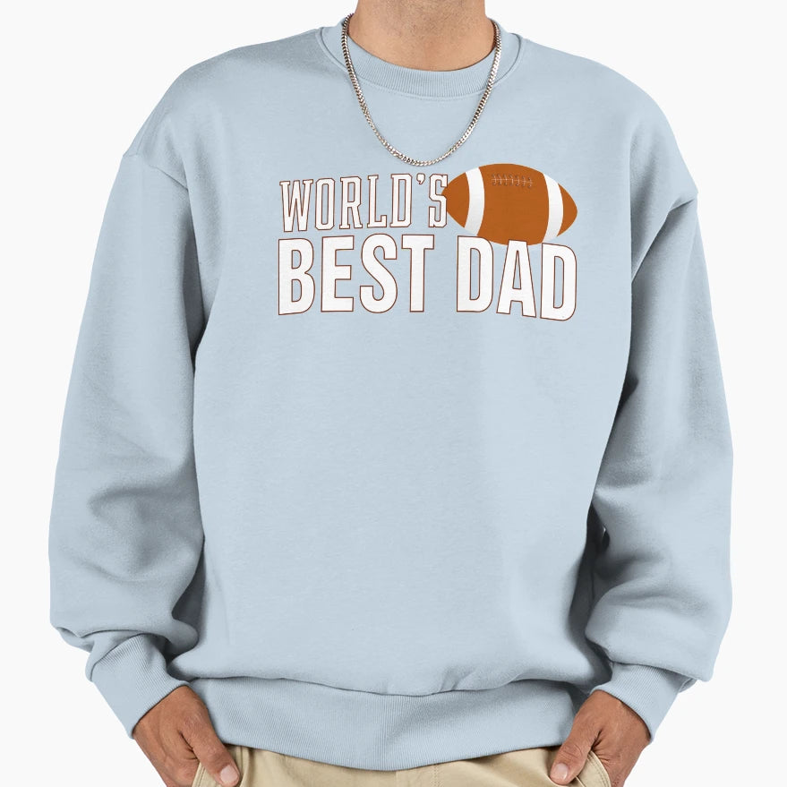 Simple Worlds Best Dad Typography Sweatshirt - Trendy Graphic Unisex - T-Shirt, Sweatshirt, Hoodie