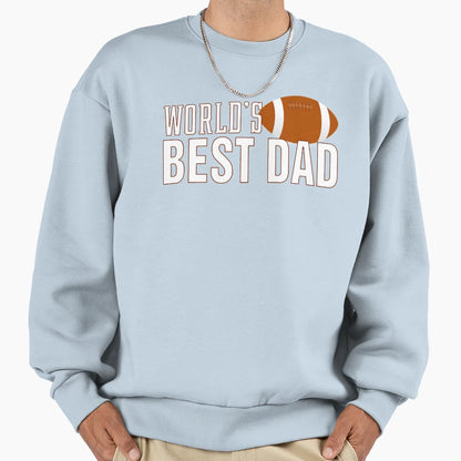 Simple Worlds Best Dad Typography Sweatshirt - Trendy Graphic Unisex - T-Shirt, Sweatshirt, Hoodie
