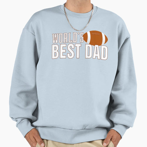 Simple Worlds Best Dad Typography Sweatshirt - Trendy Graphic Unisex - T-Shirt, Sweatshirt, Hoodie