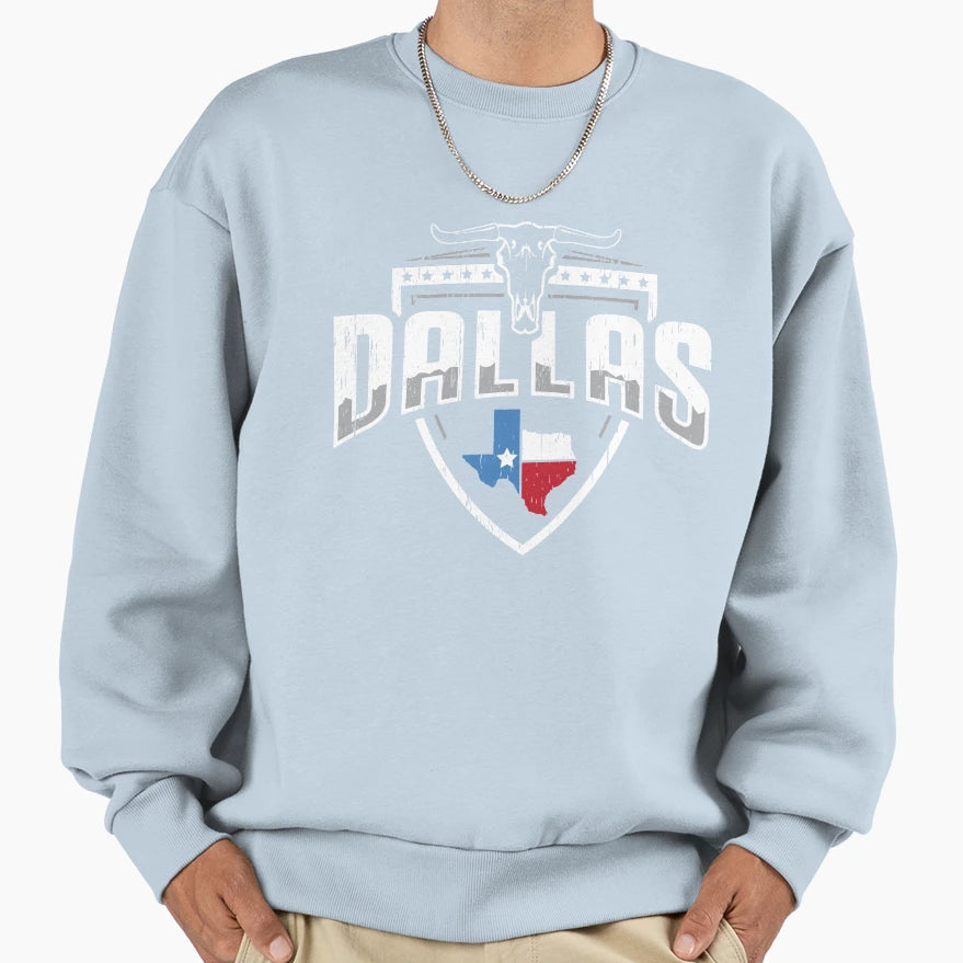 Dallas Texas Sweatshirt - Graphic Print Men Women - T-Shirt, Sweatshirt, Hoodie