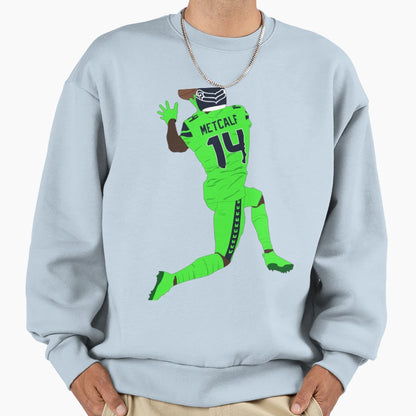 Dk Metcalf Number 14 Metcalf Receive Sweatshirt - Novelty Apparel Unisex - T-Shirt, Sweatshirt, Hoodie