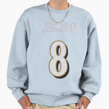 LJ Baltimore Ravens 8 Jersey Sweatshirt - Minimalist Print Men Women - T-Shirt, Sweatshirt, Hoodie