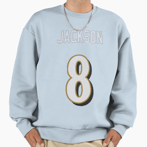 LJ Baltimore Ravens 8 Jersey Sweatshirt - Minimalist Print Men Women - T-Shirt, Sweatshirt, Hoodie