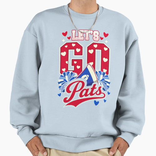Lets Go Patriots Sport Sweatshirt - Casual Everyday Wear Men Women - T-Shirt, Sweatshirt, Hoodie