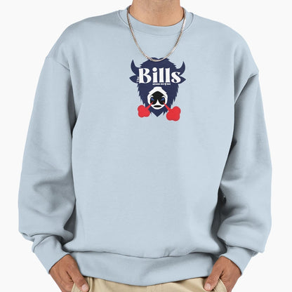 Stressed Out Bill Blue Sweatshirt - Minimalist Print Unisex - T-Shirt, Sweatshirt, Hoodie