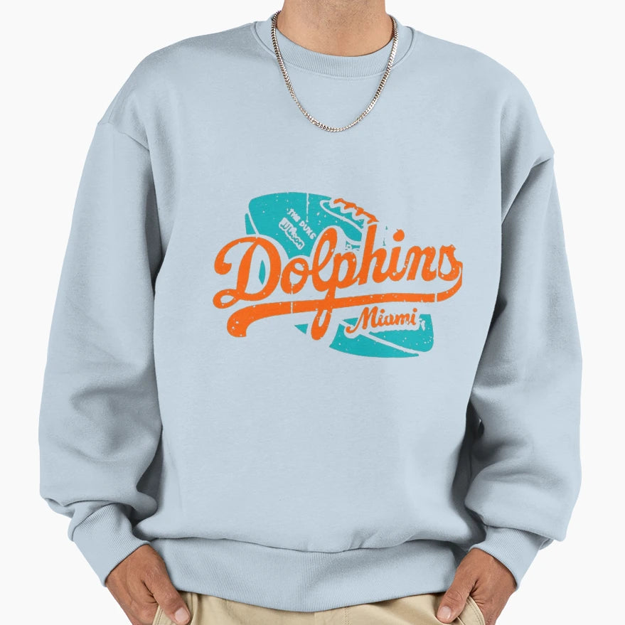 Football Miami Dolphins Sweatshirt - Aesthetic Graphic Men Women - T-Shirt, Sweatshirt, Hoodie