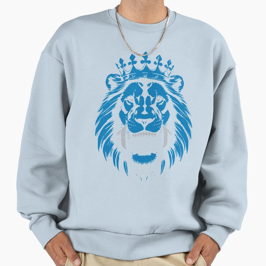 King Lions Lover Football Fan Squad Sweatshirt - Minimalist Print Unisex - T-Shirt, Sweatshirt, Hoodie
