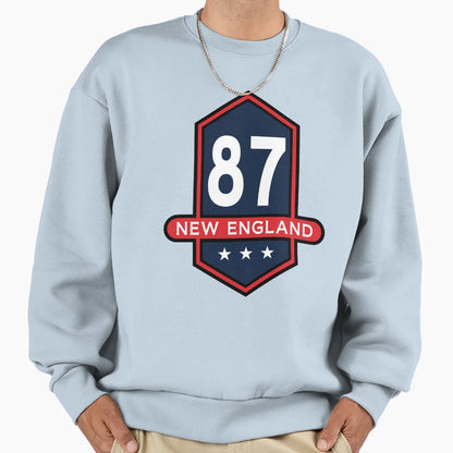 New England 87 Emblem Sweatshirt - Streetwear Style Men Women - T-Shirt, Sweatshirt, Hoodie