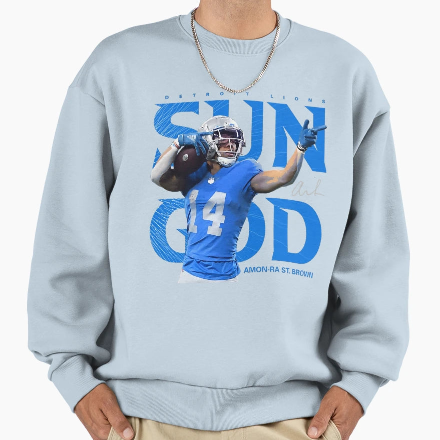Amon Sport Ra St Brown Sun God Sweatshirt - Trendy Graphic for Adults - T-Shirt, Sweatshirt, Hoodie