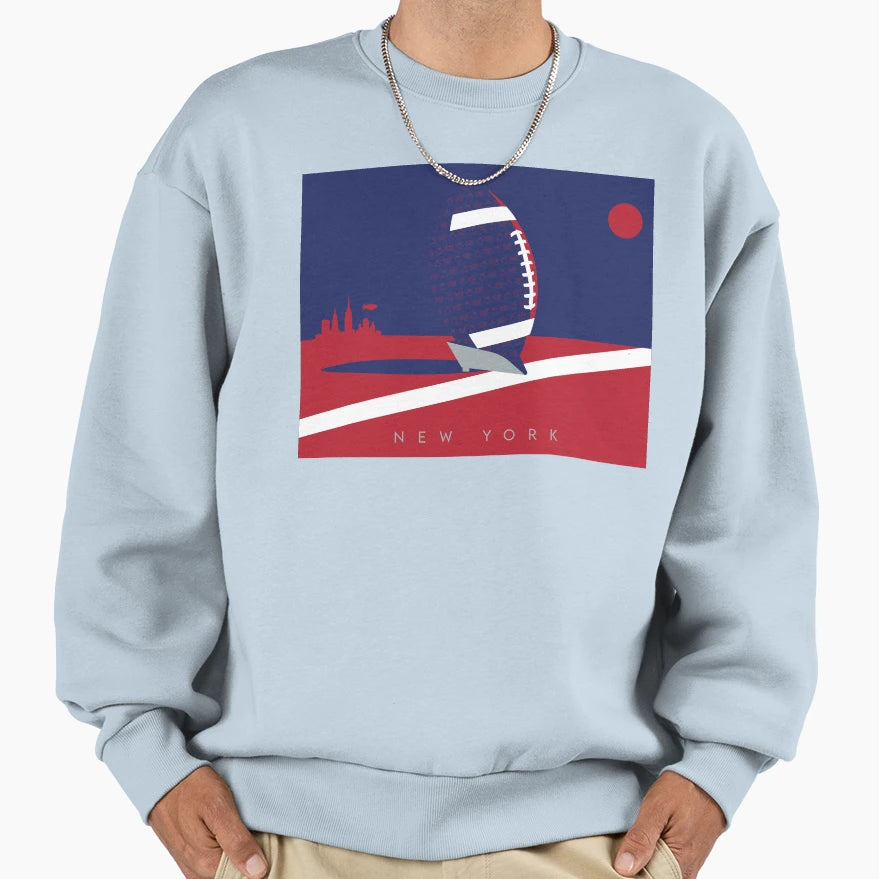 New York Nfl Fan Art Sweatshirt - Minimalist Print Unisex - T-Shirt, Sweatshirt, Hoodie