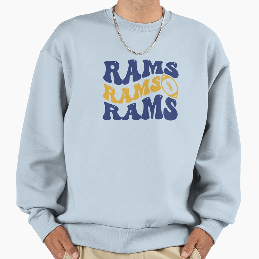 Rams Football Sweatshirt - Aesthetic Graphic for Adults - T-Shirt, Sweatshirt, Hoodie