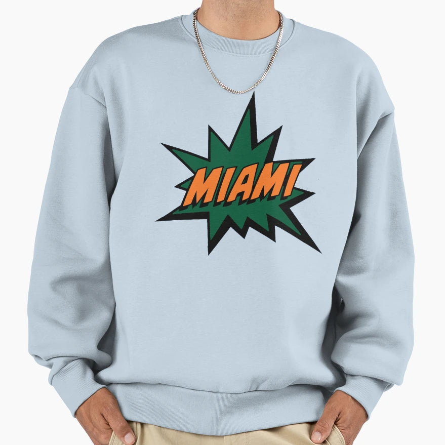 University Miami Sweatshirt - Trendy Graphic Unisex - T-Shirt, Sweatshirt, Hoodie